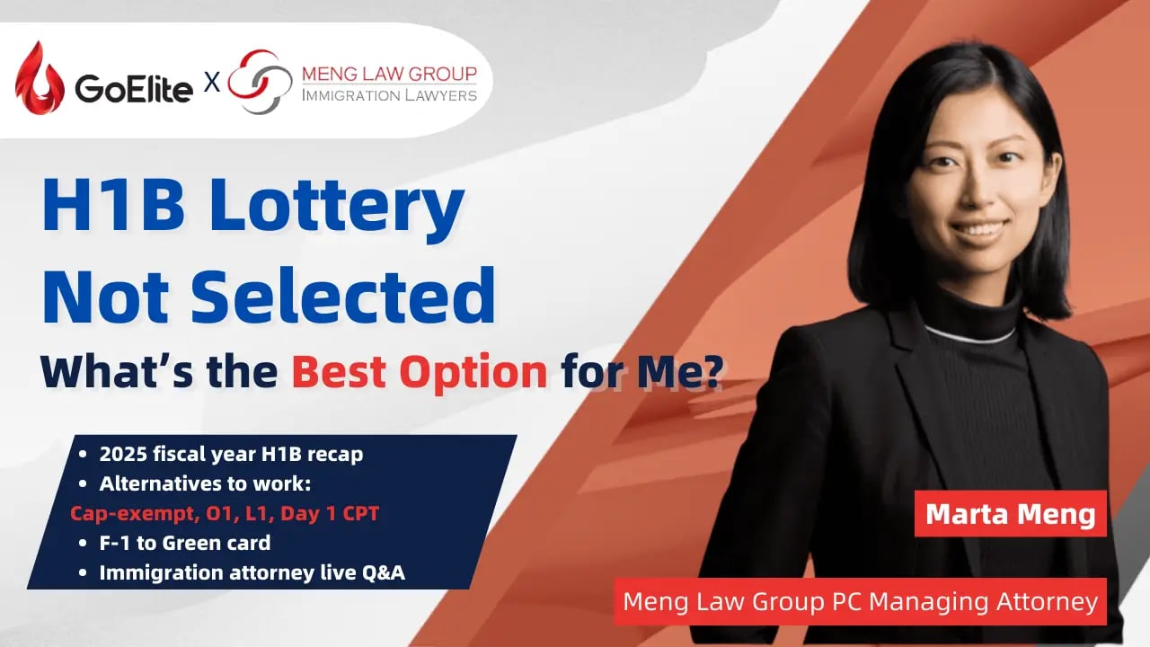 2024 H1B Second Round Lottery Update Free Webinar by GoElite Inc.