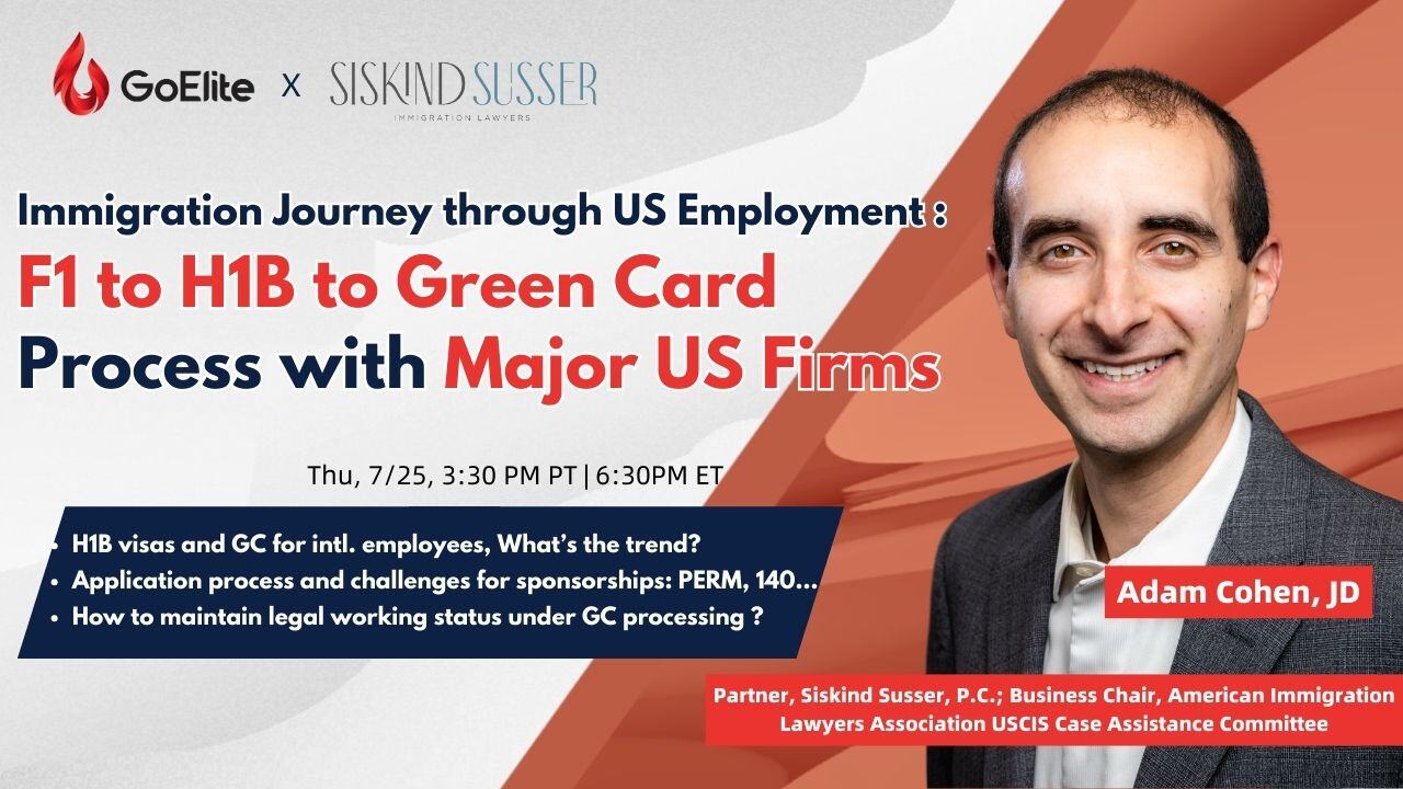 Immigration Journey through US Employment : F1 to H1B to Green Card