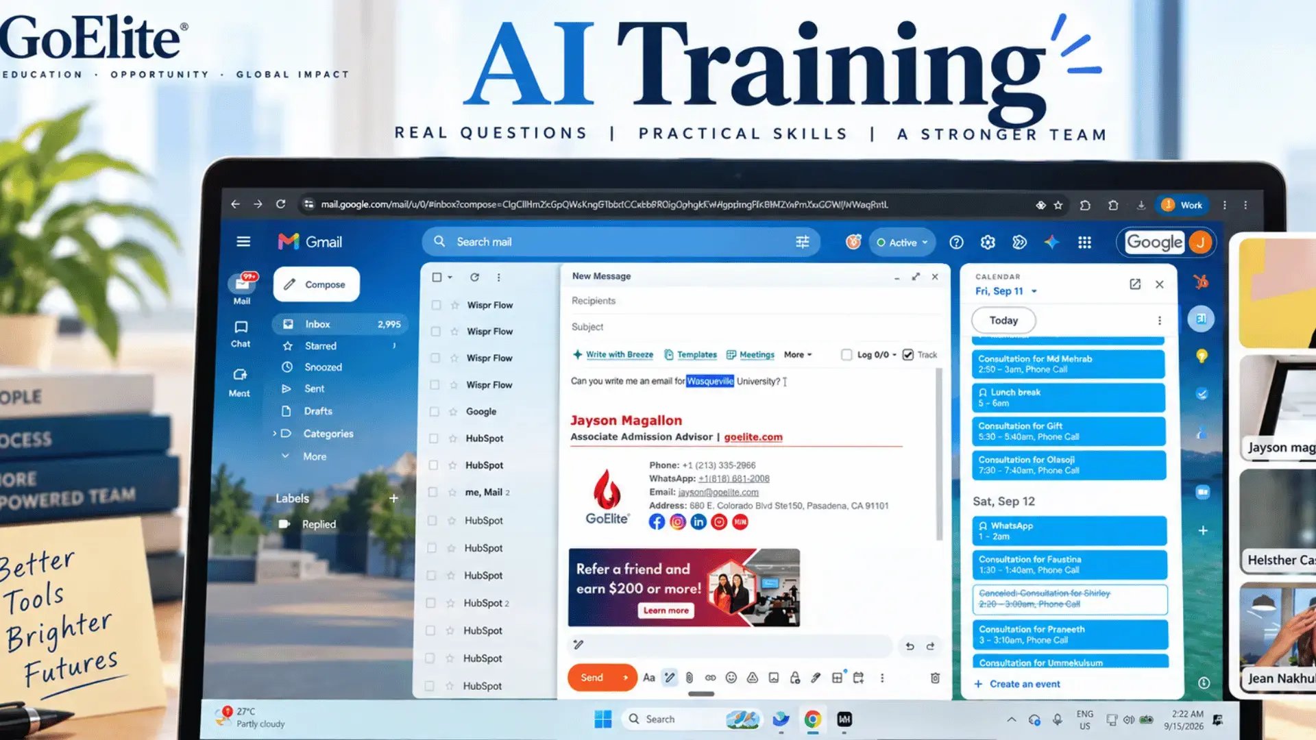 GoElite AI training program helps its global team improve student advising, communication, and daily workflows.