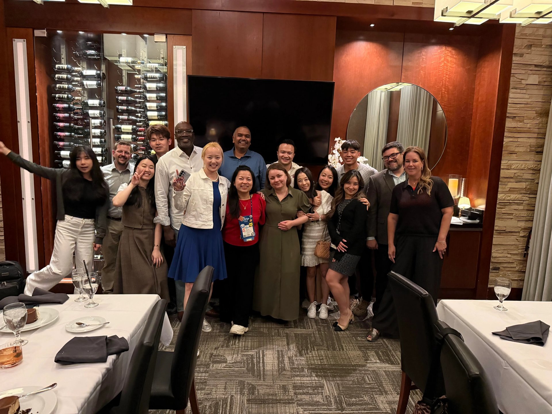 GoElite team and industry professionals gather for a networking dinner during the NAFSA conference.