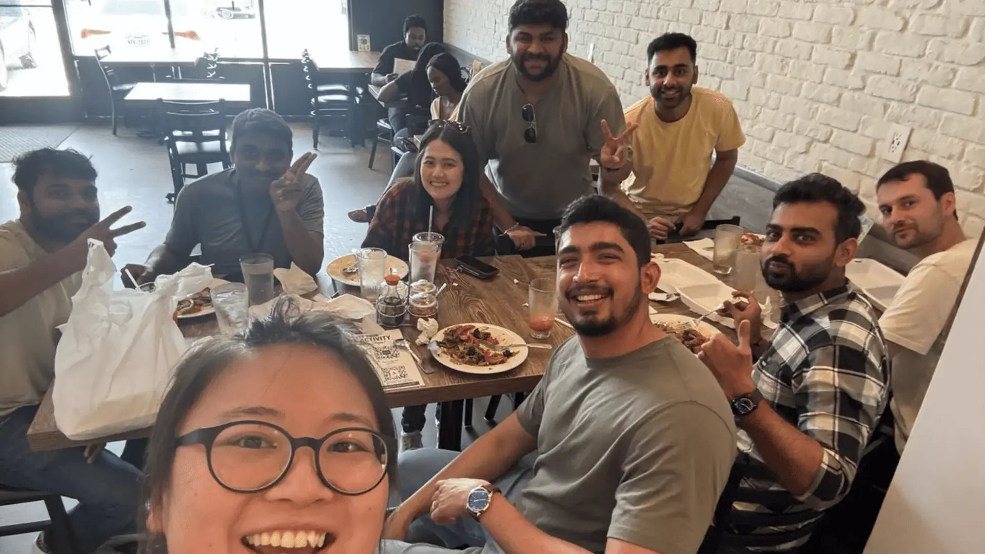 International students gathering for a social event and building friendships during their U.S. college experience.