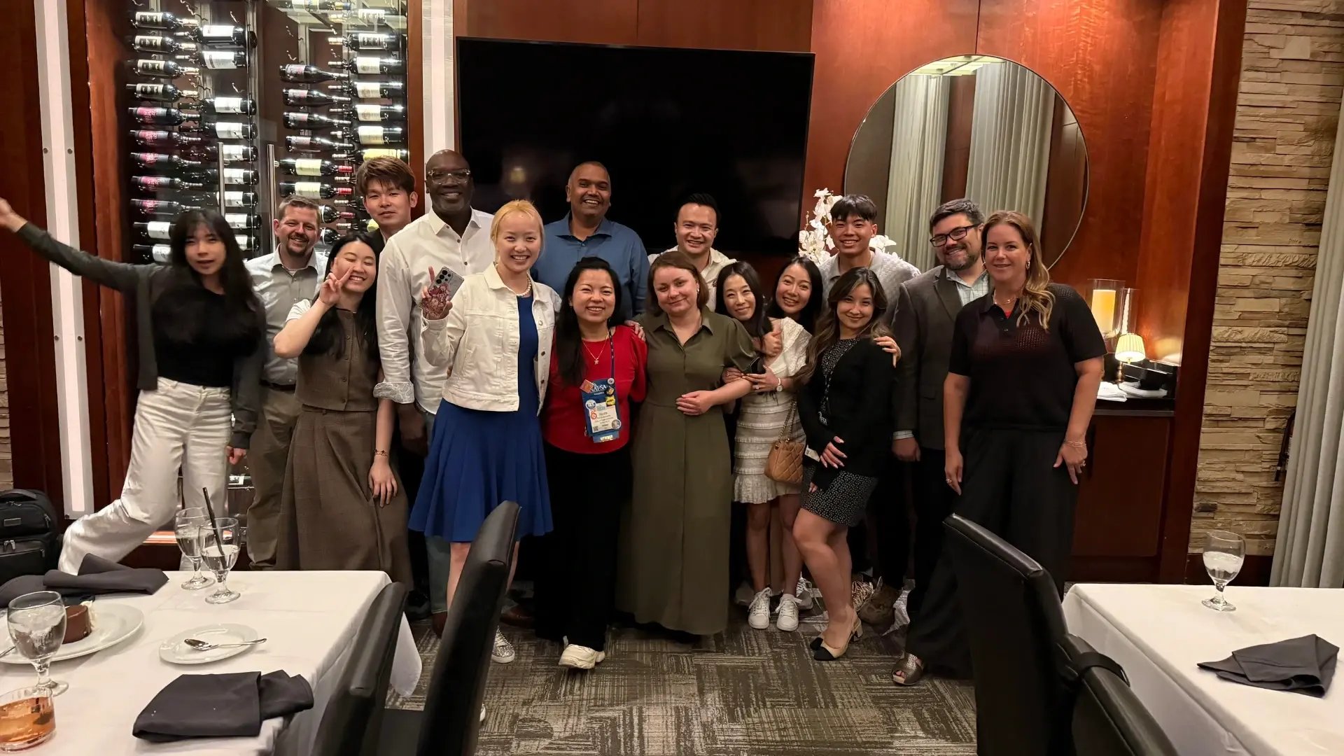GoElite team and industry professionals gather for a networking dinner during the NAFSA conference.