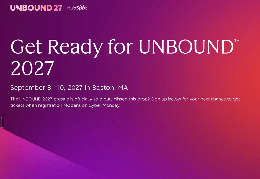 HubSpot UNBOUND 2027