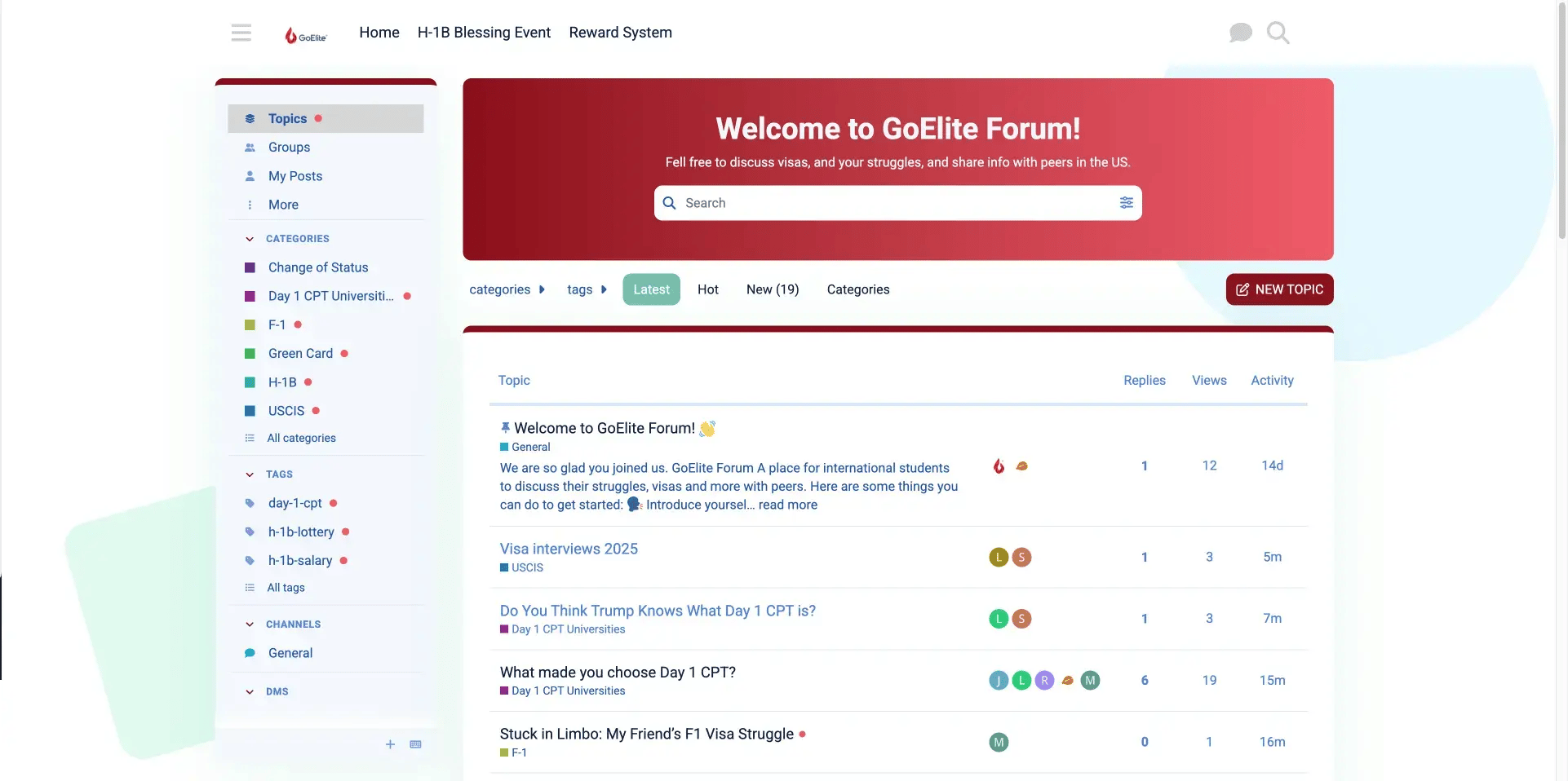 screenshot goelite forum