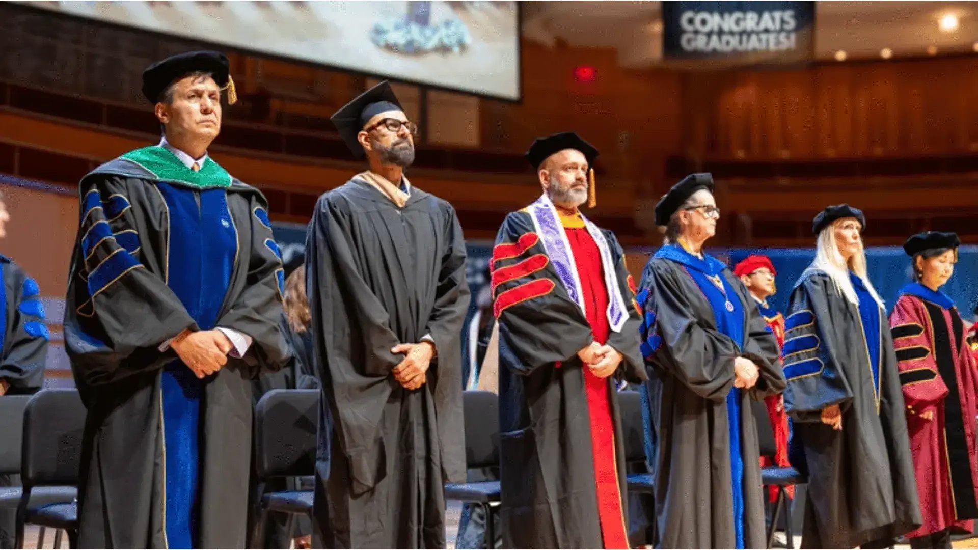 Westcliff University faculty and academic leaders participate in the commencement ceremony.